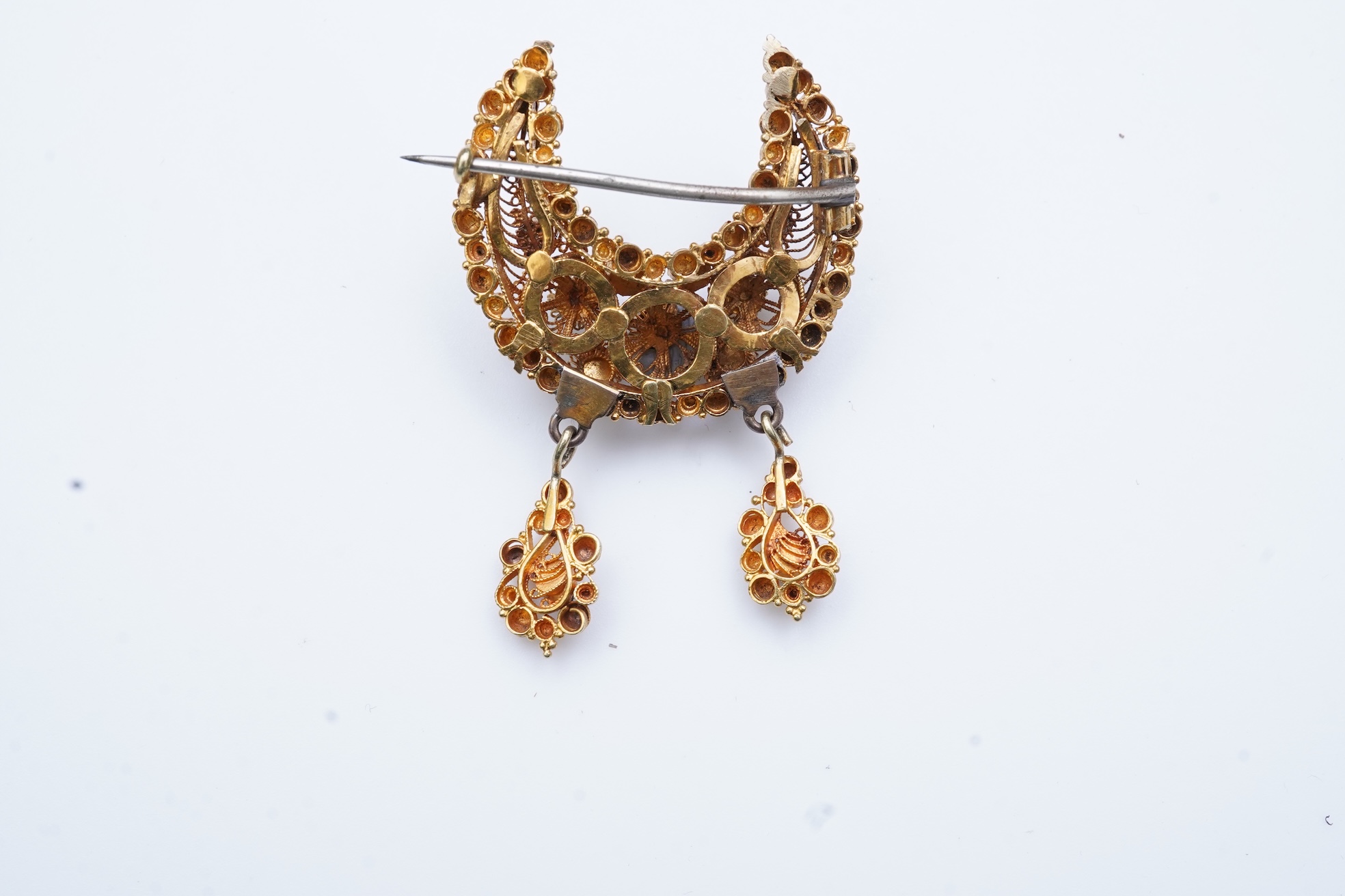 A gold and gem-set brooch, 1830s composite